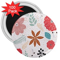 Nature Flora Background Wallpaper 3  Magnets (100 Pack) by Ravend