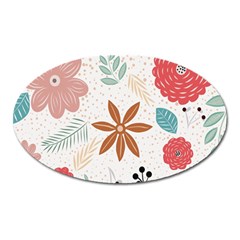 Nature Flora Background Wallpaper Oval Magnet by Ravend