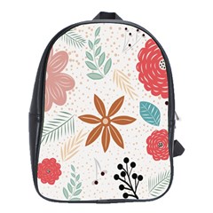 Nature Flora Background Wallpaper School Bag (large) by Ravend