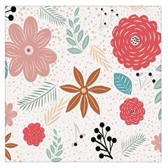 Nature Flora Background Wallpaper Square Satin Scarf (36  X 36 ) by Ravend