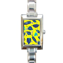 Sheets Pattern Picture Detail Rectangle Italian Charm Watch by Ravend