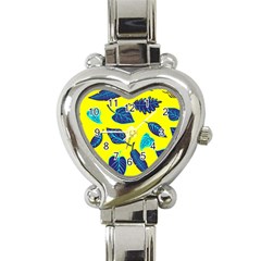 Sheets Pattern Picture Detail Heart Italian Charm Watch by Ravend