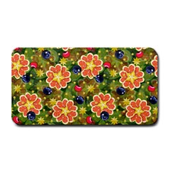 Fruits Star Blueberry Cherry Leaf Medium Bar Mats by Ravend