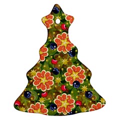 Fruits Star Blueberry Cherry Leaf Christmas Tree Ornament (two Sides)