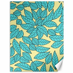 Illustration Sheets Dry Leaves Print Pattern Canvas 36  X 48  by Ravend