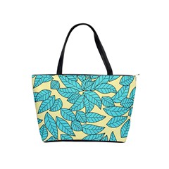 Illustration Sheets Dry Leaves Print Pattern Classic Shoulder Handbag by Ravend