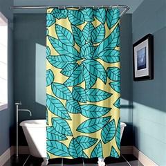 Illustration Sheets Dry Leaves Print Pattern Shower Curtain 36  X 72  (stall)  by Ravend