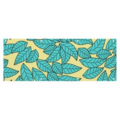 Illustration Sheets Dry Leaves Print Pattern Banner And Sign 8  X 3 