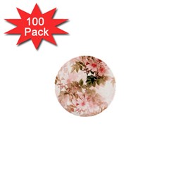 Flower Plant Vintage Retro 1  Mini Buttons (100 Pack) 