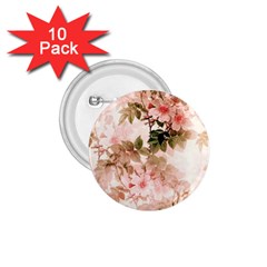 Flower Plant Vintage Retro 1 75  Buttons (10 Pack) by Ravend