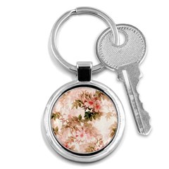 Flower Plant Vintage Retro Key Chain (round) by Ravend