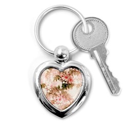 Flower Plant Vintage Retro Key Chain (heart) by Ravend