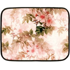 Flower Plant Vintage Retro Fleece Blanket (mini) by Ravend