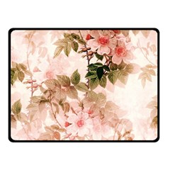 Flower Plant Vintage Retro Fleece Blanket (small) by Ravend