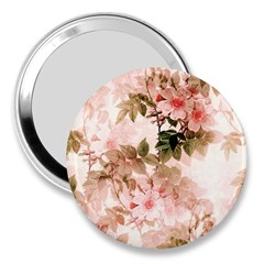 Flower Plant Vintage Retro 3  Handbag Mirrors by Ravend