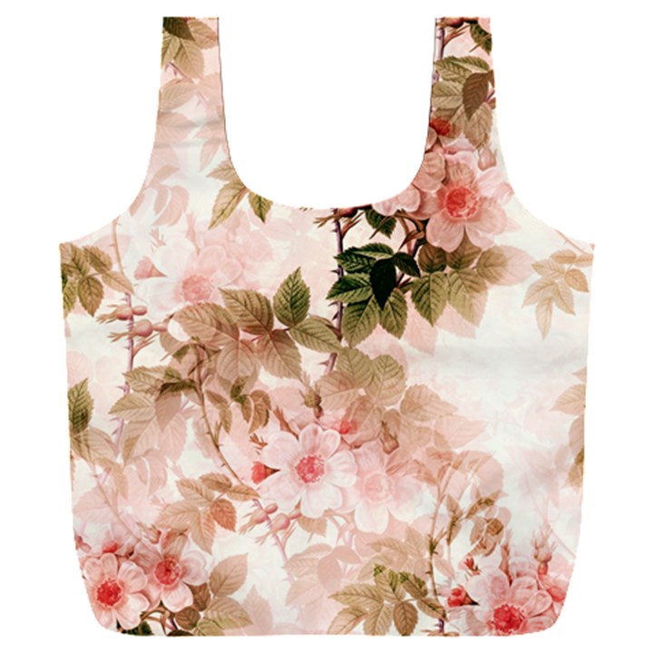 Flower Plant Vintage Retro Full Print Recycle Bag (XXL)