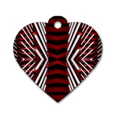 Abstract Pattern Dog Tag Heart (one Side)