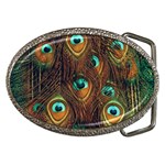 Peacock Feathers Belt Buckles Front