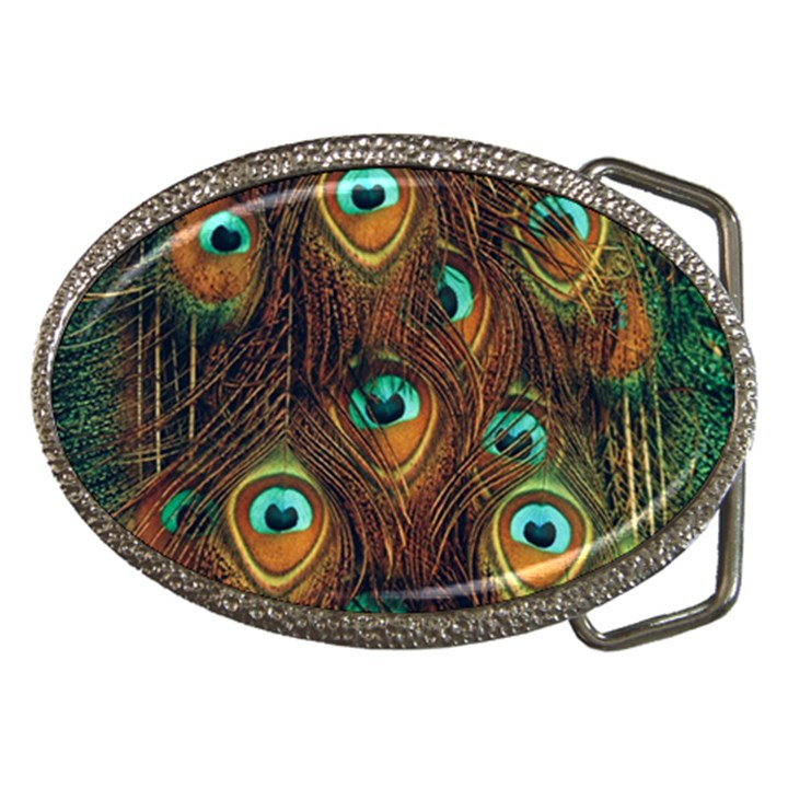 Peacock Feathers Belt Buckles