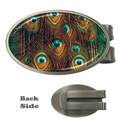 Peacock Feathers Money Clips (oval)  by Ravend