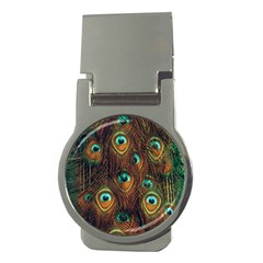 Peacock Feathers Money Clips (Round) 