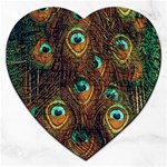 Peacock Feathers Jigsaw Puzzle (Heart) Front