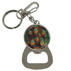 Peacock Feathers Bottle Opener Key Chain by Ravend