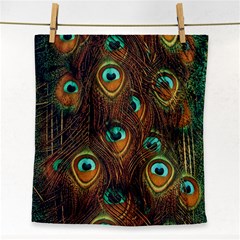 Peacock Feathers Face Towel