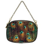 Peacock Feathers Chain Purse (One Side) Front