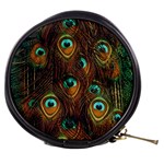 Peacock Feathers Mini Makeup Bag Front