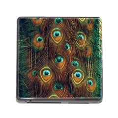 Peacock Feathers Memory Card Reader (Square 5 Slot)