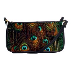 Peacock Feathers Shoulder Clutch Bag