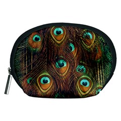 Peacock Feathers Accessory Pouch (medium) by Ravend