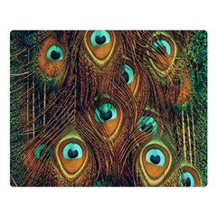 Peacock Feathers Double Sided Flano Blanket (Large) 