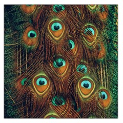 Peacock Feathers Square Satin Scarf (36  x 36 )