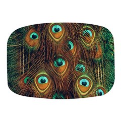 Peacock Feathers Mini Square Pill Box