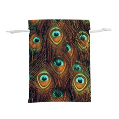 Peacock Feathers Lightweight Drawstring Pouch (M)