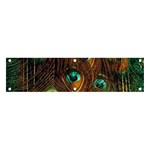 Peacock Feathers Banner and Sign 4  x 1  Front