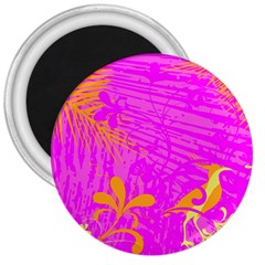 Spring Tropical Floral Palm Bird 3  Magnets by Ravend