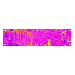 Spring Tropical Floral Palm Bird Banner And Sign 4  X 1  by Ravend