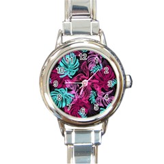 Illustration Sheets Drawing Reason Pattern Round Italian Charm Watch by Ravend