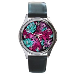 Illustration Sheets Drawing Reason Pattern Round Metal Watch by Ravend