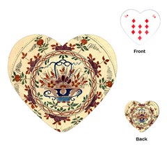 Vintage Antique Plate China Playing Cards Single Design (heart) by Ravend