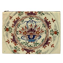 Vintage Antique Plate China Cosmetic Bag (xxl) by Ravend