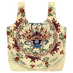 Vintage Antique Plate China Full Print Recycle Bag (xxxl) by Ravend