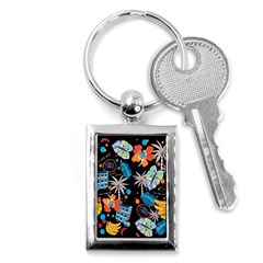 Design Print Pattern Colorful Key Chain (rectangle) by Ravend