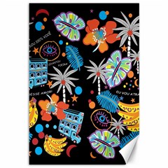 Design Print Pattern Colorful Canvas 12  X 18  by Ravend