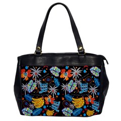 Design Print Pattern Colorful Oversize Office Handbag by Ravend