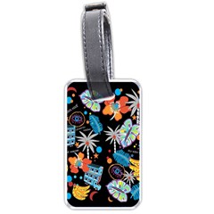 Design Print Pattern Colorful Luggage Tag (one Side) by Ravend