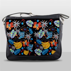 Design Print Pattern Colorful Messenger Bag by Ravend